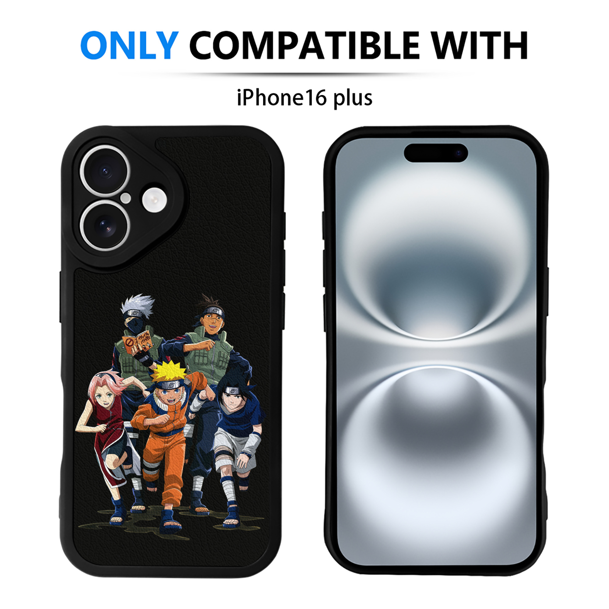 （画像用） NARUTO -ナルト- うずまき ナルト Uzumaki Naruto 【iPhone 16シリーズ対応】シリコンスマホケース（レザー調） 材質：シリコン